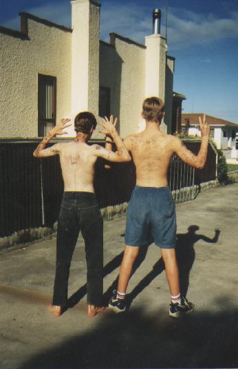 Me and Wolfy at the age of 14 - Backshot